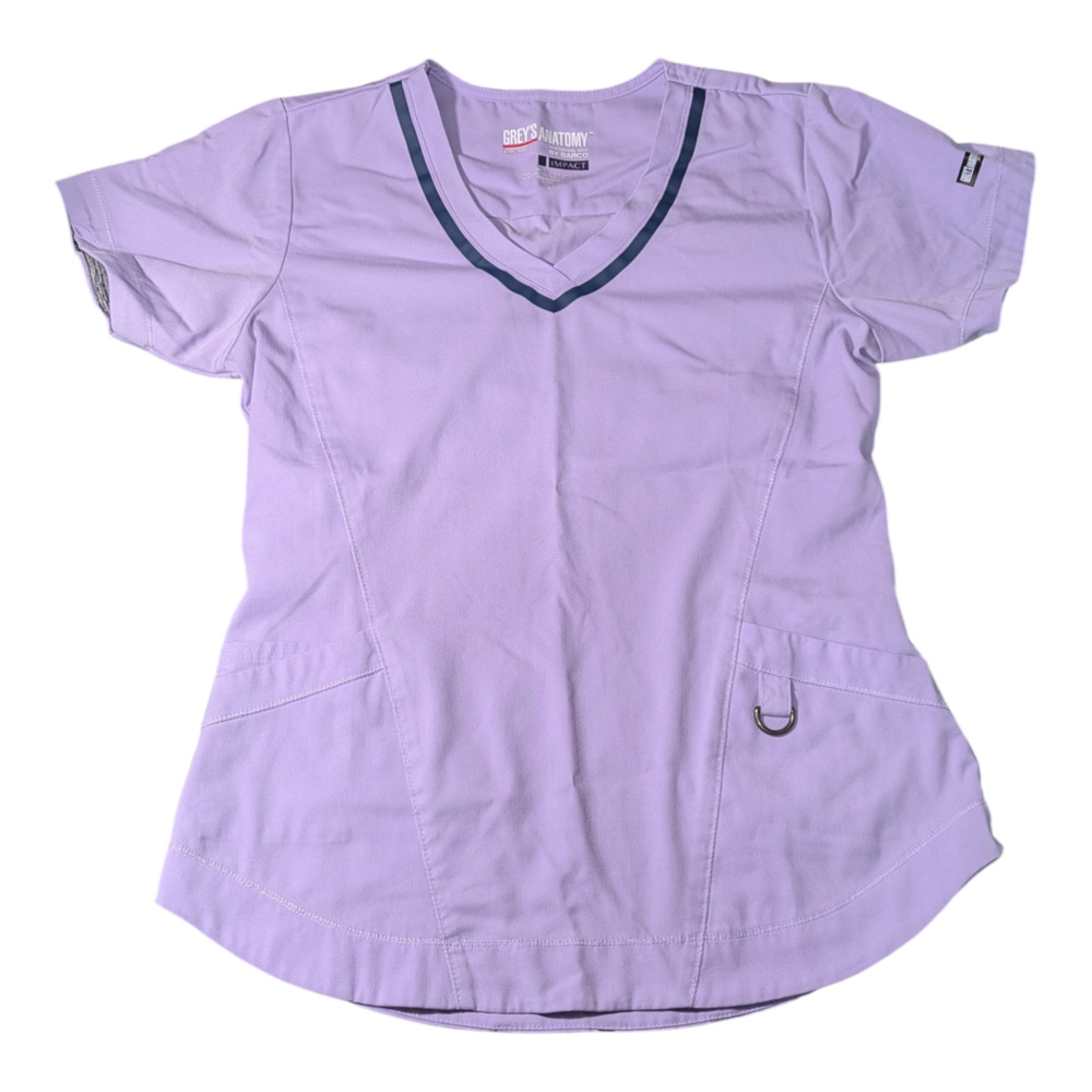 Greys Anatomy Scrub Outfit - Lilac/Lavender Purple Color-Size Small -Womens EUC - Picture 2 of 12